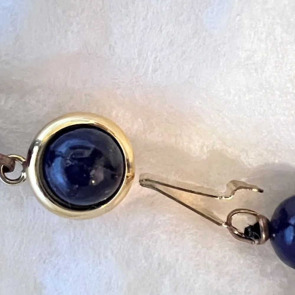 Classic Blue Beaded Necklace - Picture 6 of 9